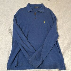 Blue polo sweater